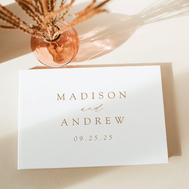 Modern Elegant Gold Wedding Guest Book (Creator Uploaded)