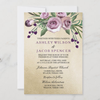 Modern Elegant Gold Wedding Invitation
