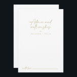 Modern Elegant Gold Wedding Well Wishes  Advice Card<br><div class="desc">This modern elegant gold wedding well wishes advice card is perfect for a rustic wedding. The simple and elegant design features classic, gold and fancy script typography. These cards are perfect for a wedding, bridal shower, baby shower, graduation party & more. Personalize the cards with the names of the bride...</div>