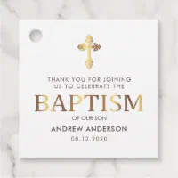 Blush Baptism Thank You Tags