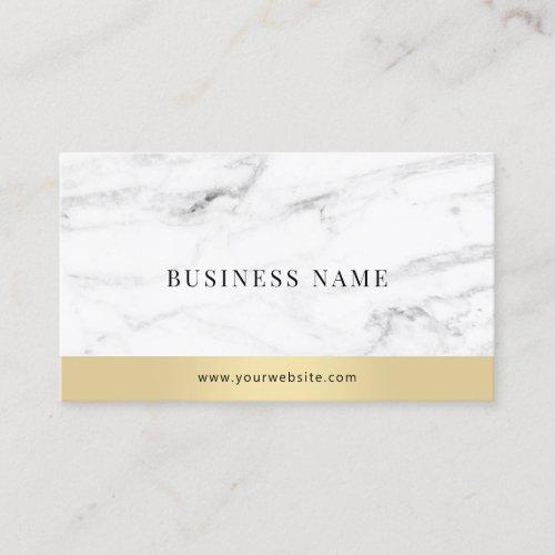 Modern Elegant Gold White Marble Template Business Card