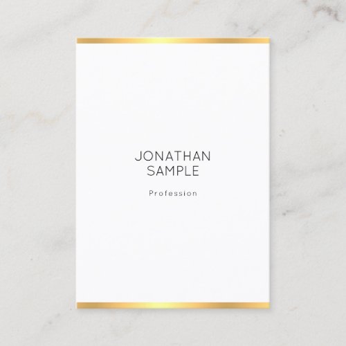 Modern Elegant Gold White Professional Template Business Card