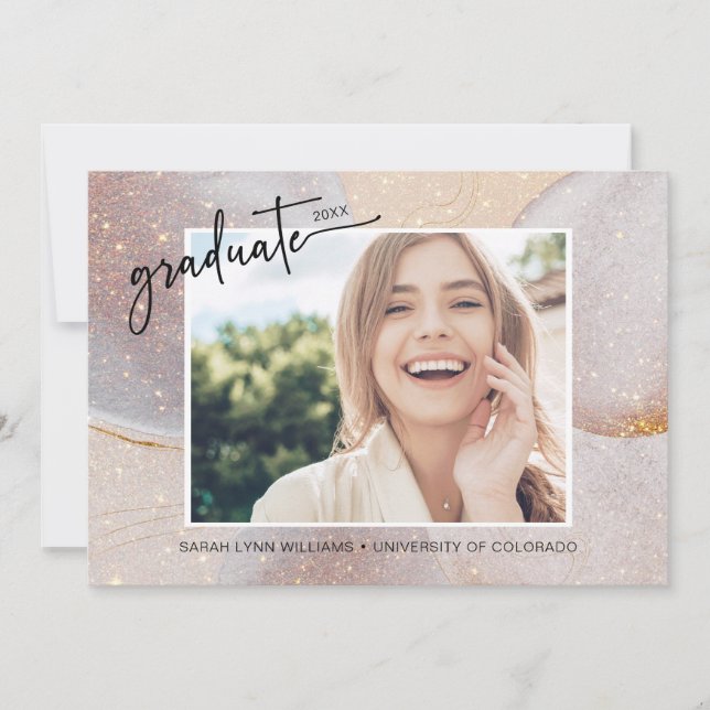 Modern Elegant Graduation Announcement (Front)