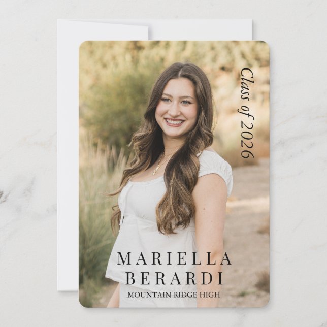 Modern Elegant Graduation Invitation (Front)