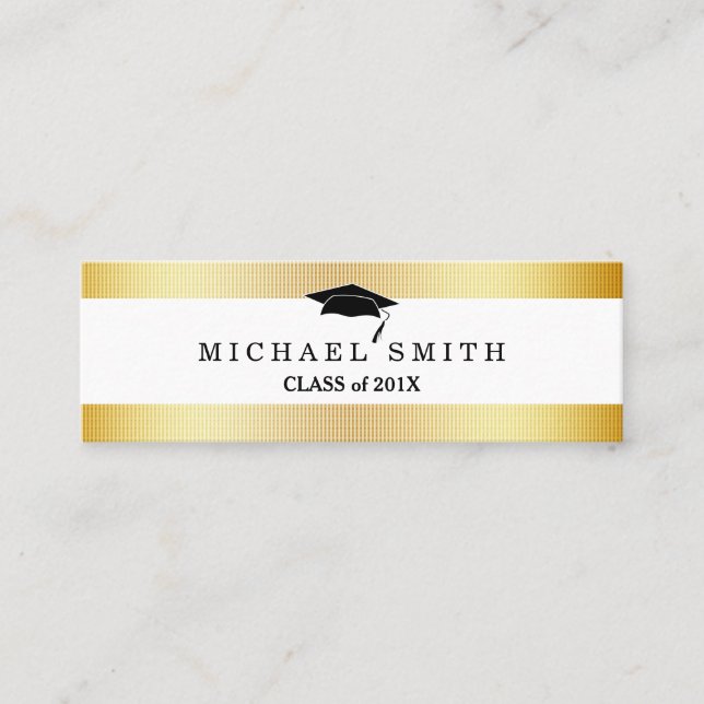 Modern Elegant Graduation Name Card (Front)