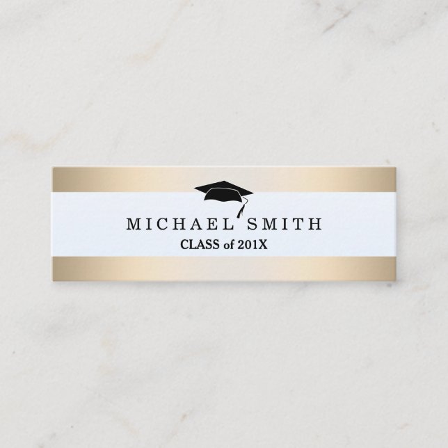 Modern Elegant Graduation Name Card (Front)