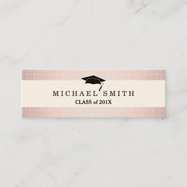 Modern Elegant Graduation Name Card (Front)