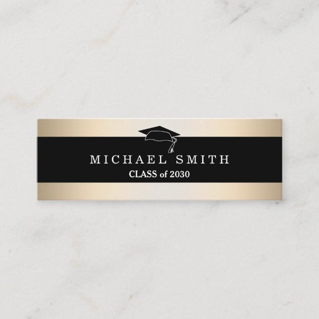 Modern Elegant Graduation Name Card (Front)