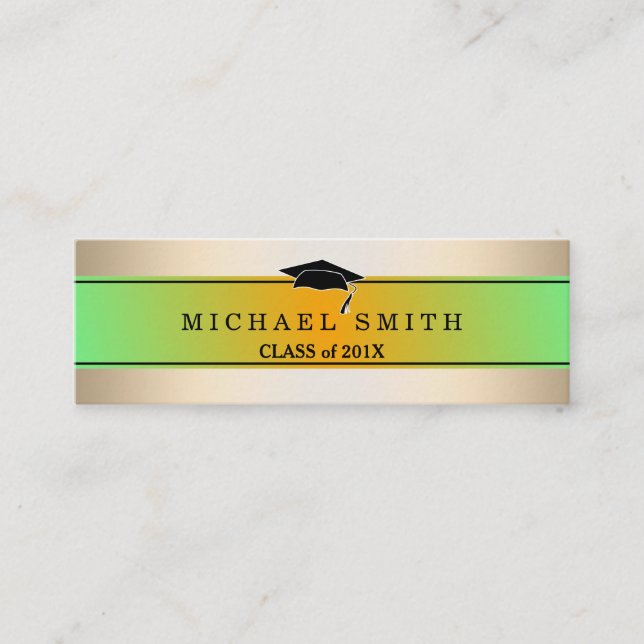 Modern Elegant Graduation Name Card (Front)