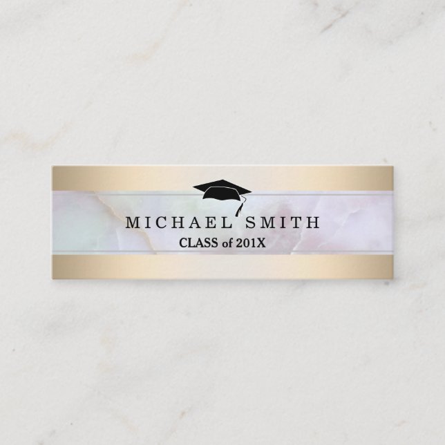 Modern Elegant Graduation Name Card (Front)