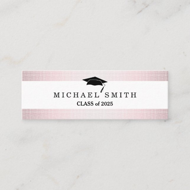 Modern Elegant Graduation Name Card (Front)