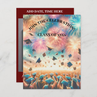 Modern Elegant Graduation Party Invitation