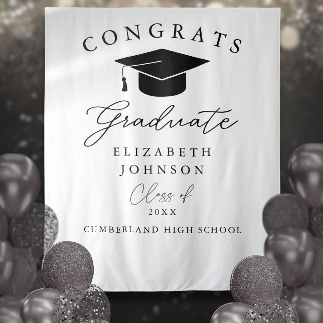 Modern Elegant Graduation Photo Backdrop (Modern Elegant Graduation Photo Backdrop)