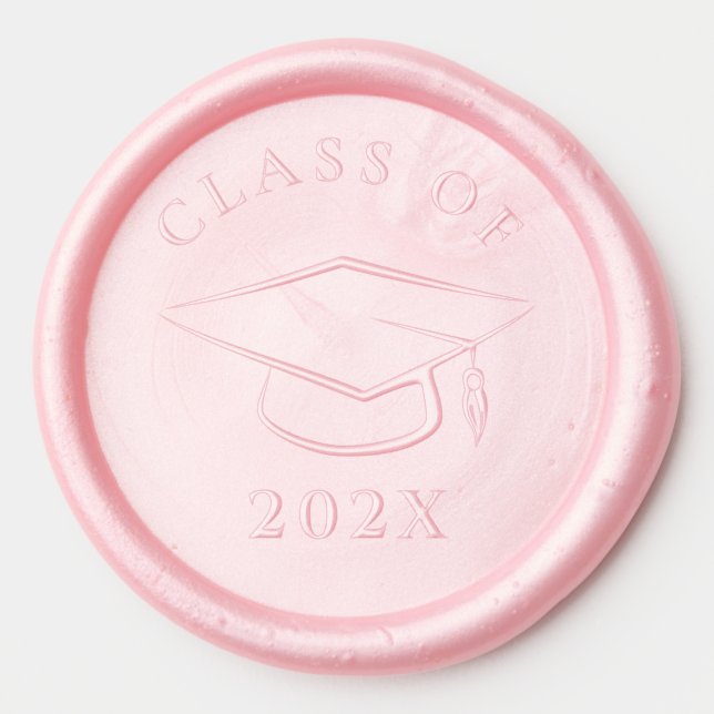 Modern Elegant Graduation Wax Seal Sticker (Front)