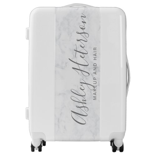 modern elegant gray marble typography name luggage