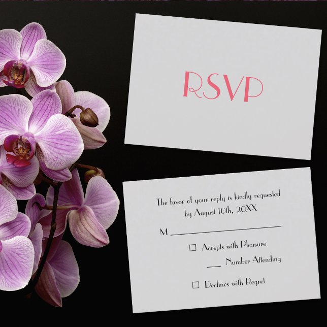 Modern Elegant Gray Party RSVP Invitation Card (Modern Elegant Gray Party RSVP Invitation Card)