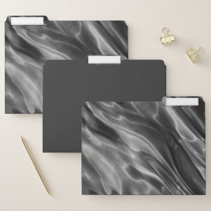 Modern Elegant Gray Satin Print File Folder