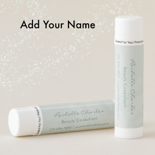 Modern Elegant Green Business Promotional Gift Lip Balm