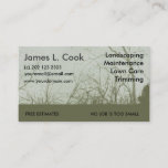 Modern Elegant  Green Landscaping Lawn Care Mowing Business Card at Zazzle