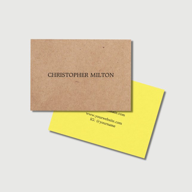 Modern Elegant Green Printed KraftPaper Consultant Business Card (Creator Uploaded)