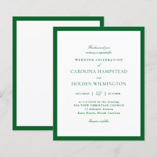Modern Elegant Green & White Minimalist Wedding