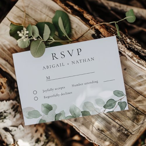 Modern Elegant Greenery Watercolor Wedding