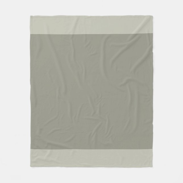 Modern Elegant Grey Green Design Trendy Fleece Blanket (Front)