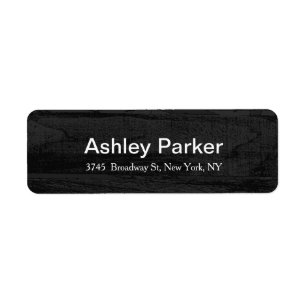 Modern Elegant Grey Wood Stylish Trendy Label