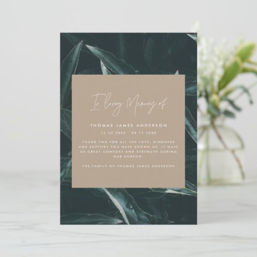 Modern elegant grief rememberance photo (Standing Front)