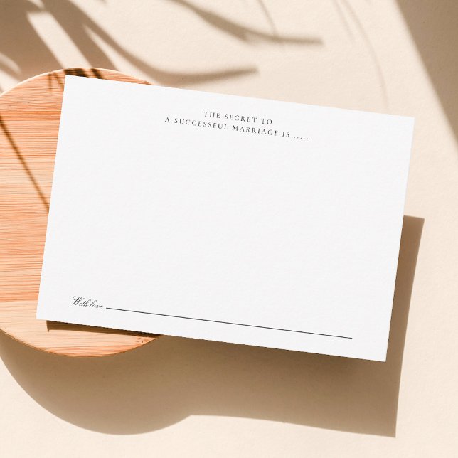 Modern Elegant Guest Book Note Card (Elegant Guest Book Note Card)