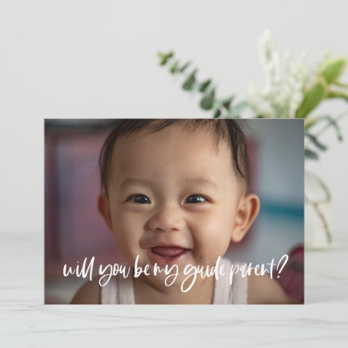 Modern elegant Guide parent proposal photo card