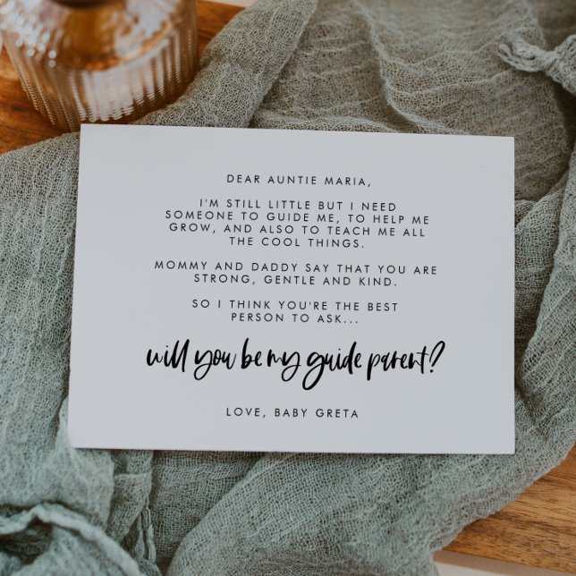 Modern elegant Guide parent proposal text card (Creator Uploaded)