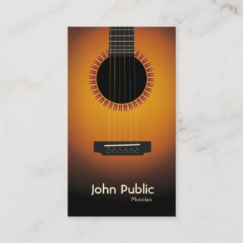 Modern Elegant Guitar Musician Business Card by J32Teez at Zazzle