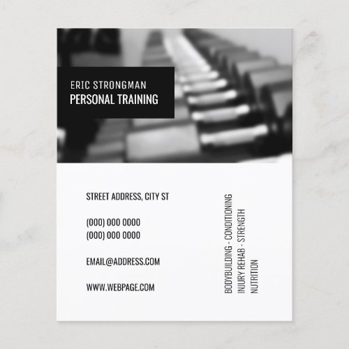 Modern elegant gym inspired cover gray tone flyer