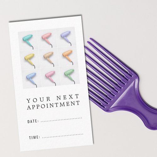 Modern Elegant Hairstylist Appointment Card