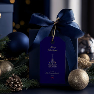 Modern Elegant Hand Drawn Merry Christmas Gift Tags