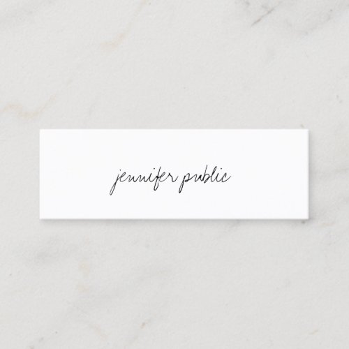 Modern Elegant Hand Script Simple Template Pretty Mini Business Card