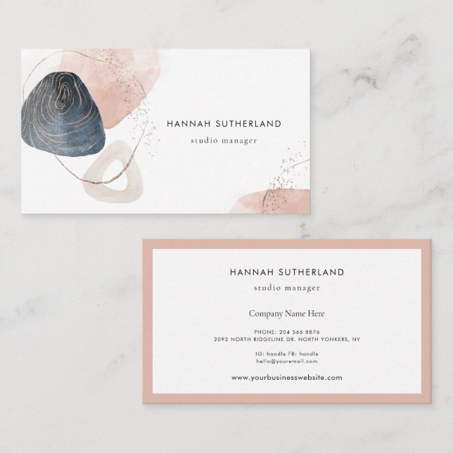 Modern Elegant Handmade  Business Card (Front/Back)