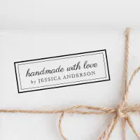 Create Your Own Personalized Handmade with Love Rubber Stamp