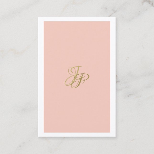 Modern Elegant Handwriting Monogram Template Business Card (Front)