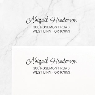 Modern Elegant Handwritten 10a Return Address Self-inking Stamp