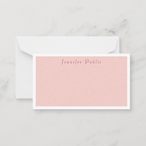 Modern Elegant Handwritten Blush Pink Template