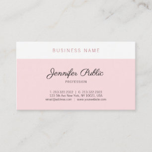 Modern Elegant Handwritten Font Script Pink Luxury Business Card