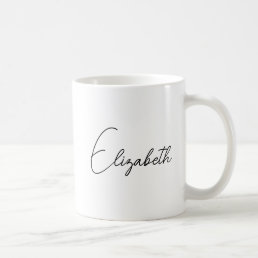 Modern Elegant Handwritten Name Template Coffee Mug