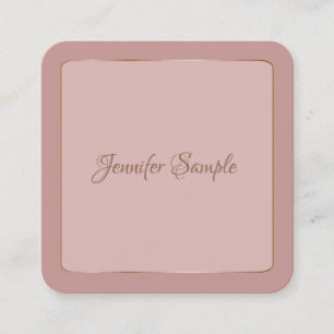Modern Elegant Handwritten Script Luxury Rounded Square Business Card