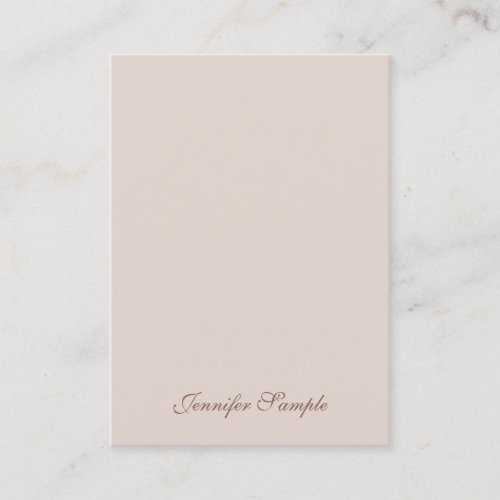 Modern Elegant Handwritten Script Minimalist Plain Business Card