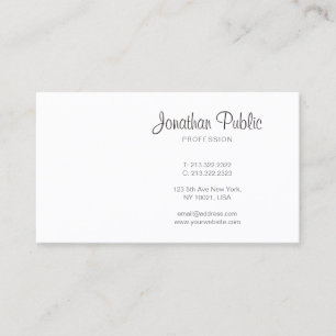 Modern Elegant Handwritten Script Professional Business Card