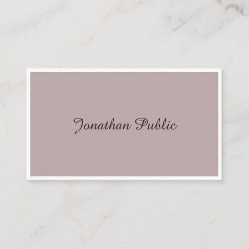 Modern Elegant Handwritten Script Simple Template Business Card