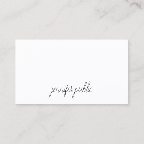 Modern Elegant Handwritten Script Simple Template Business Card