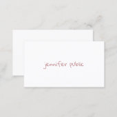 Modern Elegant Handwritten Script Simple Template Business Card (Front/Back)